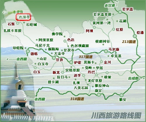 甘孜旅游地图