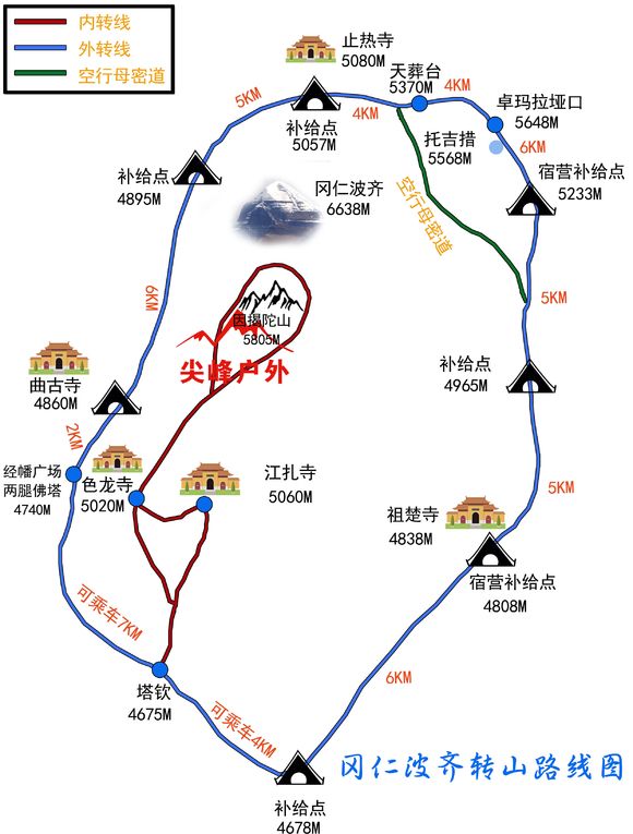 冈仁波齐海拔图