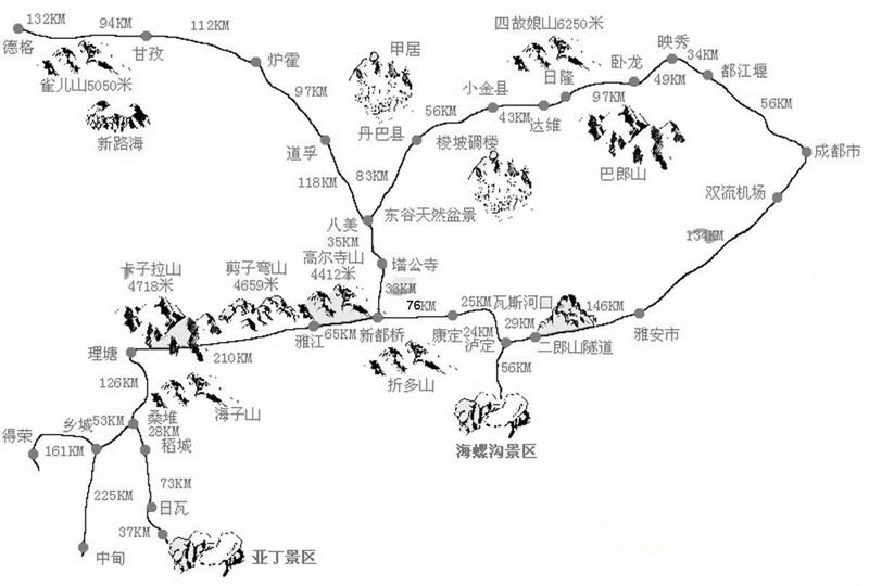 稻城亚丁地图