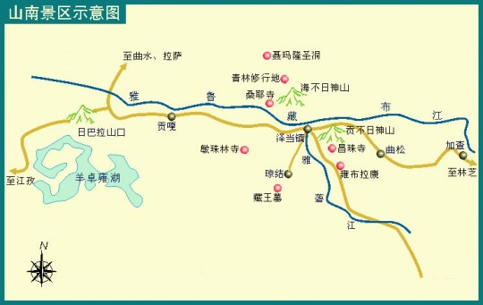山南地区地图